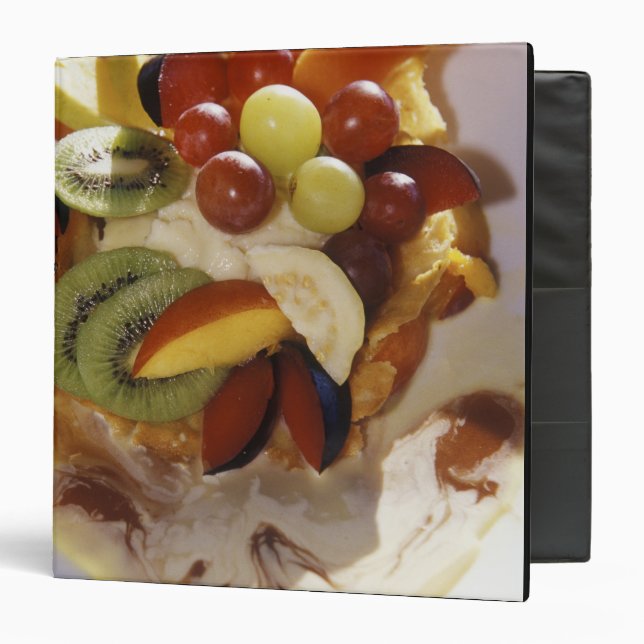 Fruit salad with ice cream. 3 ring binder (Front/Inside)