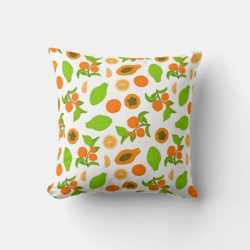 Fruit scent summer summer freshness fruit color throw pillow