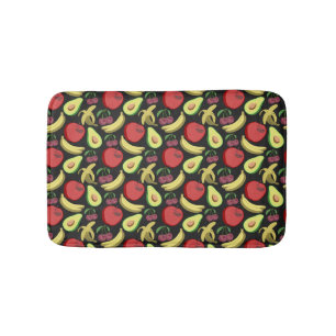 Fruit seamless pattern   colorful tropical fruit bath mat