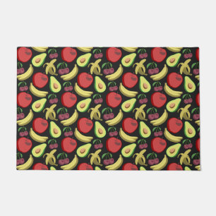 Fruit seamless pattern   colorful tropical fruit doormat