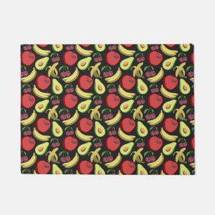 Fruit seamless pattern colorful tropical fruit doormat