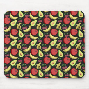 Fruit seamless pattern   colorful tropical fruit mouse pad