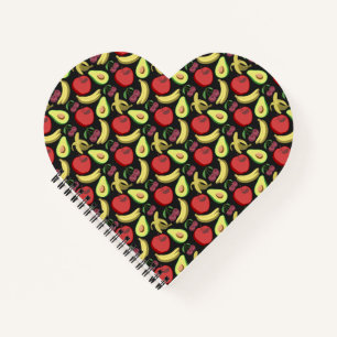 Fruit seamless pattern colorful tropical fruit notebook