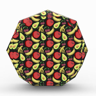 Fruit seamless pattern colorful tropical fruit photo block