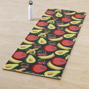 Fruit seamless pattern   colorful tropical fruit yoga mat