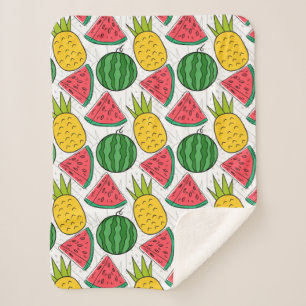 Fruit seamless pattern   Fruit surface pattern 10 Sherpa Blanket