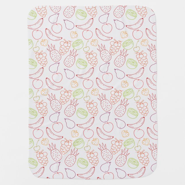 Fruit seamless pattern | Fruit surface pattern 12 Baby Blanket (Front)