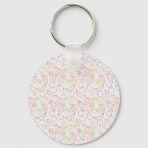 Fruit seamless pattern Fruit surface pattern 12 Keychain