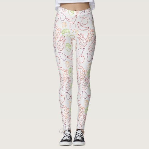 Fruit seamless pattern  Fruit surface pattern 12 Leggings