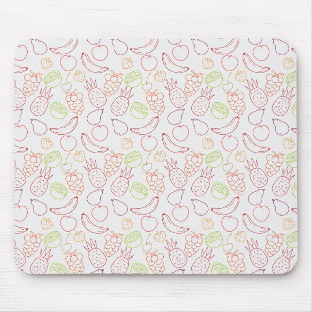 Fruit seamless pattern | Fruit surface pattern 12 Mouse Pad (Front)