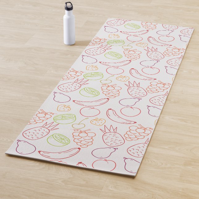 Fruit seamless pattern | Fruit surface pattern 12 Yoga Mat (In Situ)