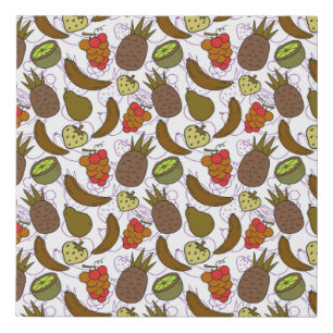 Fruit seamless pattern   Fruit surface pattern 14 Faux Canvas Print