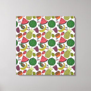 Fruit seamless pattern Fruit surface pattern 15 Canvas Print
