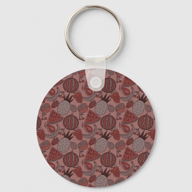 Fruit seamless pattern | Fruit surface pattern 16 Keychain (Front)