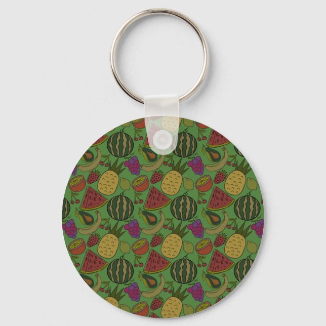 Fruit seamless pattern | Fruit surface pattern 19 Keychain (Front)