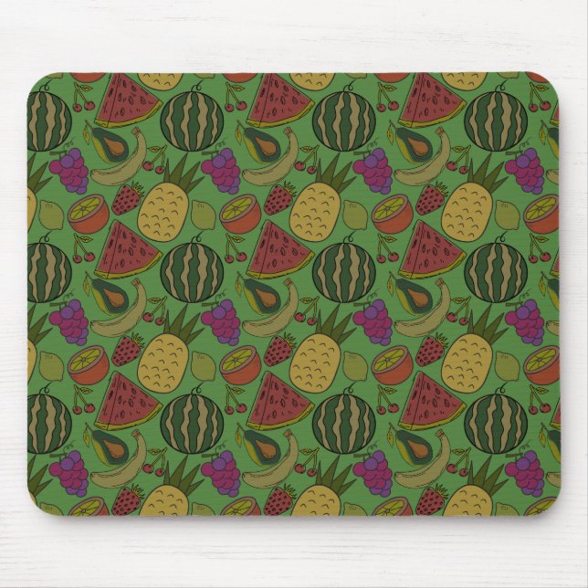 Fruit seamless pattern | Fruit surface pattern 19 Mouse Pad (Front)
