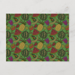 Fruit seamless pattern   Fruit surface pattern 19 Postcard