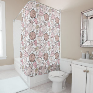 Fruit seamless pattern   Fruit surface pattern 1 Shower Curtain