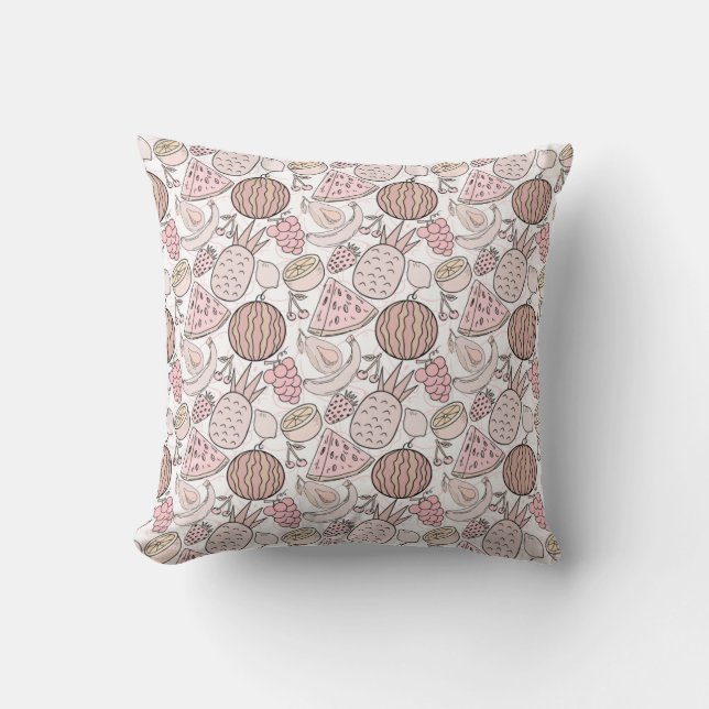 Fruit seamless pattern | Fruit surface pattern 1 Throw Pillow (Front)
