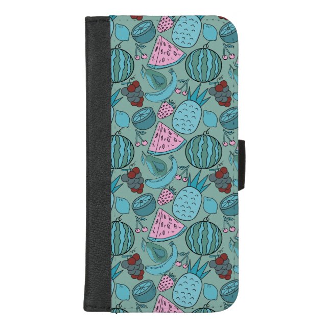 Fruit seamless pattern | Fruit surface pattern 20 iPhone Wallet Case (Front)