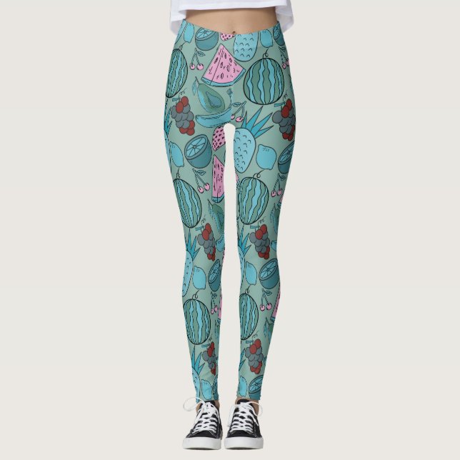 Fruit seamless pattern | Fruit surface pattern 20 Leggings (Front)