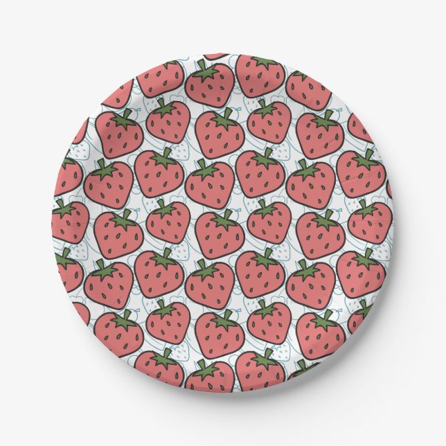 Fruit seamless pattern | Fruit surface pattern 21 Paper Plates (Front)