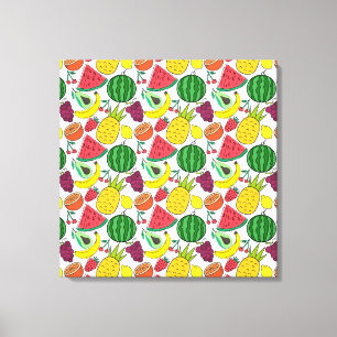 Fruit seamless pattern   Fruit surface pattern 22 Canvas Print