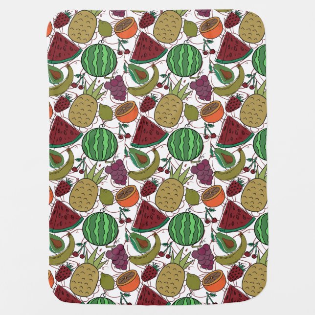 Fruit seamless pattern | Fruit surface pattern 25 Baby Blanket (Front)
