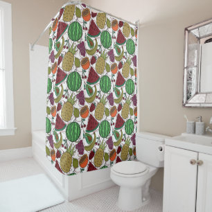 Fruit seamless pattern Fruit surface pattern 25 Shower Curtain