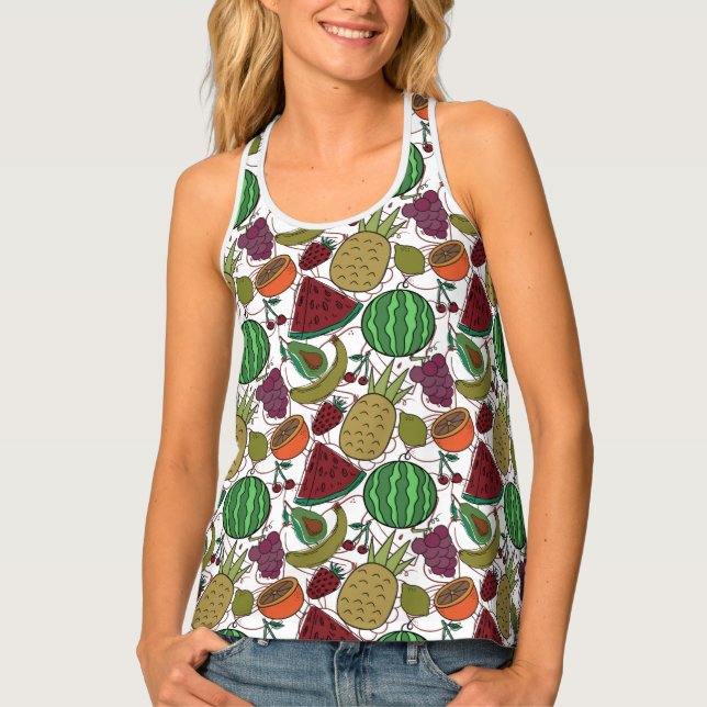 Fruit seamless pattern | Fruit surface pattern 25 Tank Top (Front)