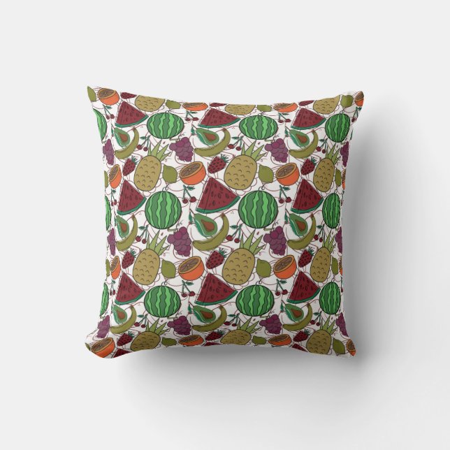 Fruit seamless pattern | Fruit surface pattern 25 Throw Pillow (Front)