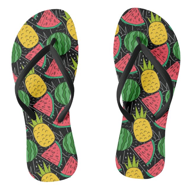 Fruit seamless pattern | Fruit surface pattern 26 Flip Flops (Footbed)