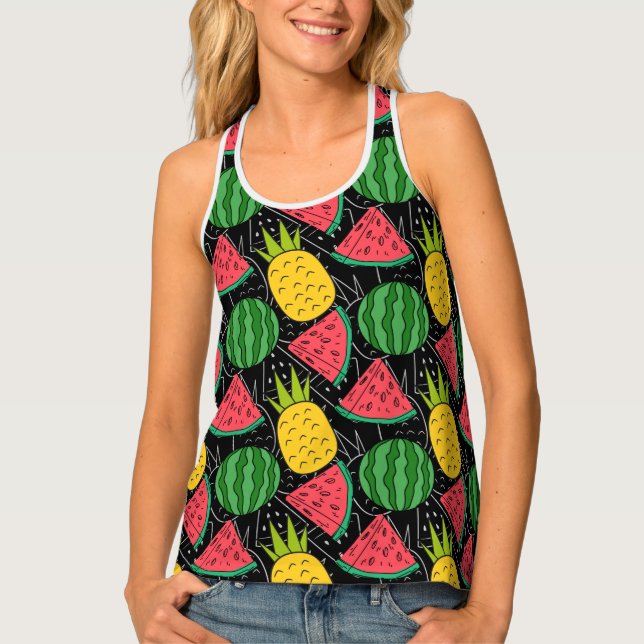 Fruit seamless pattern | Fruit surface pattern 26 Tank Top (Front)