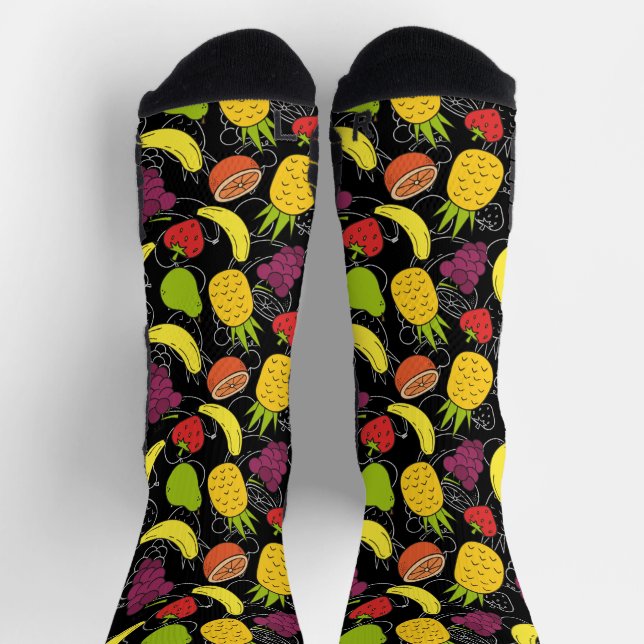 Fruit seamless pattern | Fruit surface pattern 28  Socks (Top)