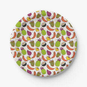 Fruit seamless pattern Fruit surface pattern 34 Paper Plates