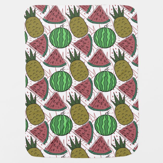 Fruit seamless pattern | Fruit surface pattern 35 Baby Blanket (Front)