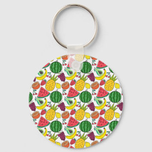 Fruit seamless pattern Fruit surface pattern 37 Keychain