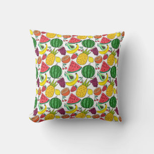 Fruit seamless pattern   Fruit surface pattern 37 Throw Pillow