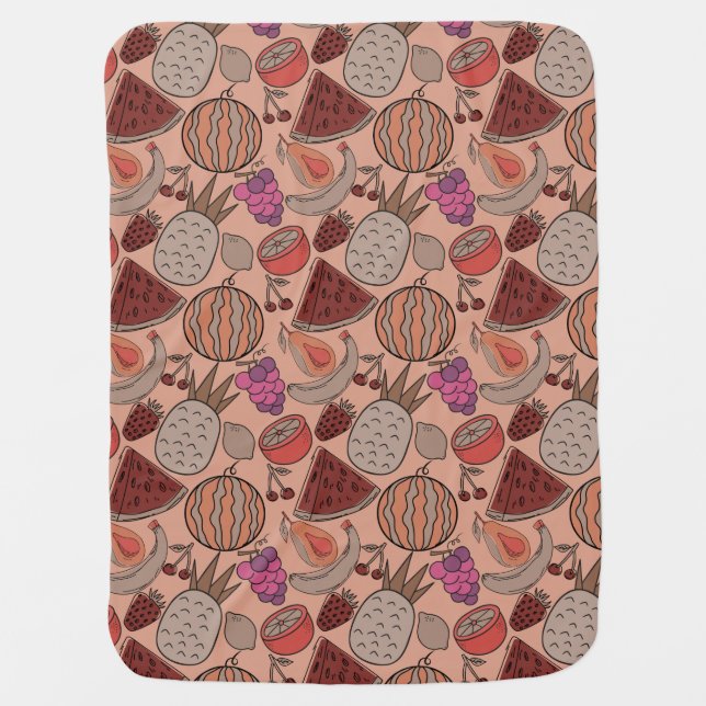 Fruit seamless pattern | Fruit surface pattern 45 Baby Blanket (Front)