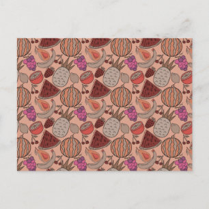 Fruit seamless pattern   Fruit surface pattern 45 Postcard
