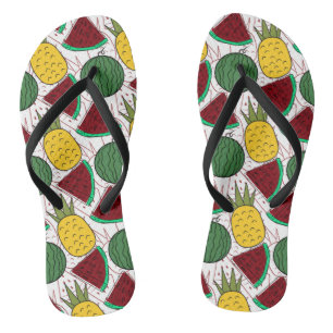 Fruit seamless pattern Fruit surface pattern 46 Flip Flops