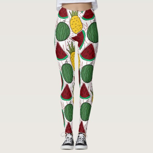 Fruit seamless pattern  Fruit surface pattern 46 Leggings