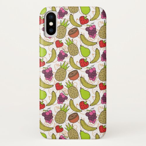 Fruit seamless pattern  Fruit surface pattern 49 iPhone X Case