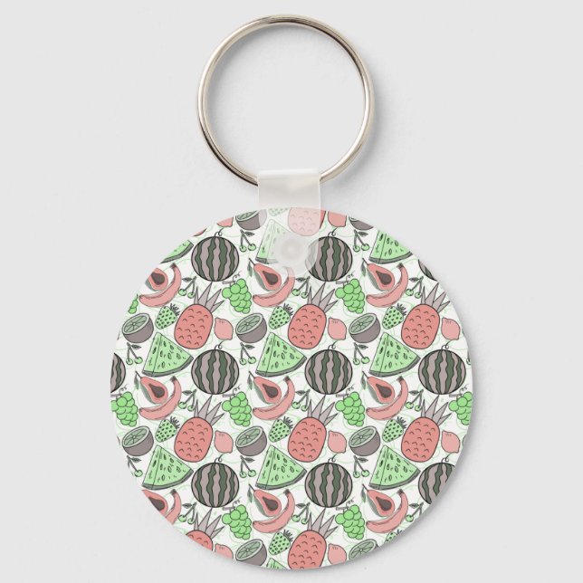Fruit seamless pattern | Fruit surface pattern 53 Keychain (Front)
