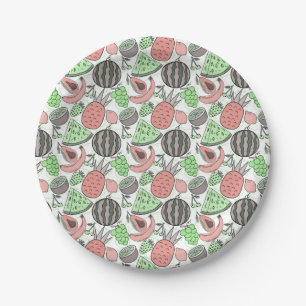 Fruit seamless pattern Fruit surface pattern 53 Paper Plates