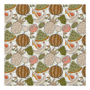 Fruit seamless pattern Fruit surface pattern 54 Faux Canvas Print