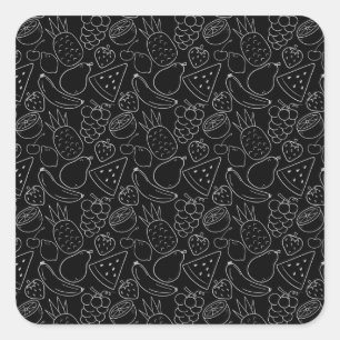 Fruit seamless pattern   Fruit surface pattern 55 Square Sticker