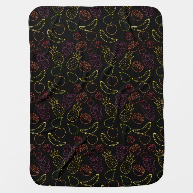 Fruit seamless pattern | Fruit surface pattern 6 Baby Blanket (Front)