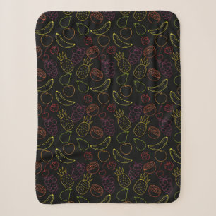 Fruit seamless pattern Fruit surface pattern 6 Sherpa Blanket