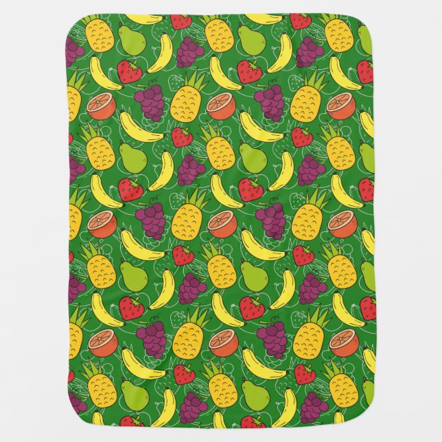 Fruit seamless pattern | Fruit surface pattern 7 Baby Blanket (Front)